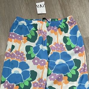 Zara floral flare pants